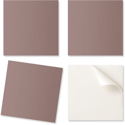 Set vinyltegels met decoratie voor keuken of badkamer, bruine kleur, 20x20x20 cm