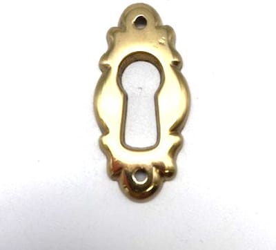 Sleutelplaatje Messing glanzend Klein 18x37mm