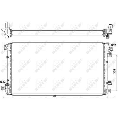 Radiator, motorkoeling NRF 53076