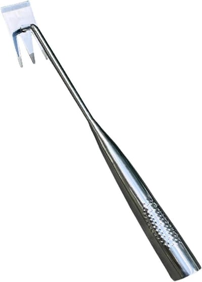 Tuinklauwgereedschap - Handzieker Onkruid - Onkruid Verwijderen - Ontwerp met drie tanden - 36 cm - Zilver