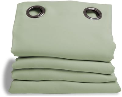 MOONDREAM DecibelControl™ 3in1 Anti-Ruisgordijn | Geluidsisolatie | Thermo Winter+Zomer | 100% Verduisterend | Gepatenteerde Technologie | EU-fabricaat | Oogjes | Groen MC540 | 140B x 260L cm