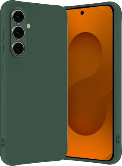 Hoes - Geschikt voor Samsung Galaxy S25 - Sterk & Shockproof - Hoesje Cover - Siliconen Case - Donkergroen