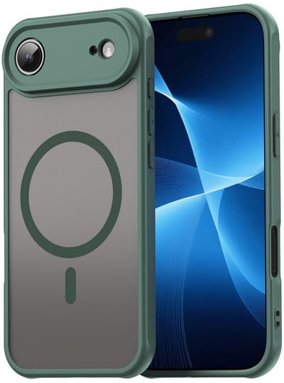 Coverup Hoesje - Geschikt voor iPhone Air Hoesje - Coverup Mat Transparante Back Cover met Camera Cover - MagSafe Compatible - Groen