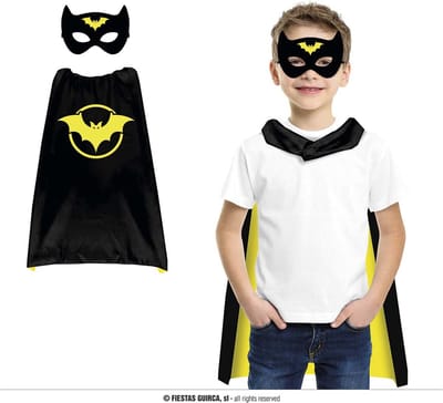 Fiestas Guirca - Verkleedset Batman (zwart/ geel) - 70 cm - Carnavalskleding - Carnaval - carnavalskleding 2027 - Carnaval kostuum