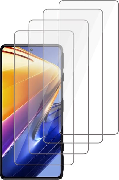 Screenprotector geschikt voor Xiaomi Poco F4 - Gehard Glas Beschermglas Tempered Glass Screen Protector - 4 Stuks