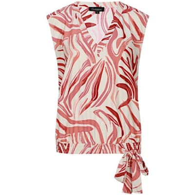 G-Maxx top Karla - Sand/Cranberry