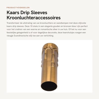 Dailygoods- Kaars Socket - 10 Stuks - Kroonluchter Verlichtingsonderdelen - IJzeren Lampbuis - E14 Fitting - Scandinavisch Design - Witte Kaarsenhuls - Lampfitting