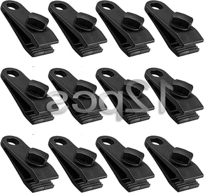 Tarp Clips Set van 12 Stuks, Hoogwaardige Klemmen voor Tent, Caravan en Tuin, Ideaal voor Zeil- en Afdekdoeken