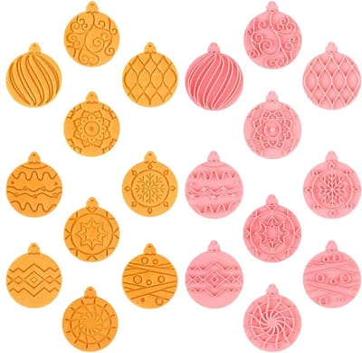 Set van 10 Kerst Koekjesuitsteekvormen in de Vorm van Lichtjes voor Feestelijke Bakprojecten en Kerstdecoraties