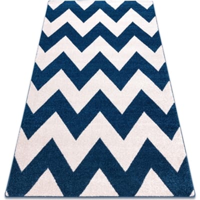 Kleden Rugsx Tapijt SKETCH - FA66 blauw /wit - 140x190 cm