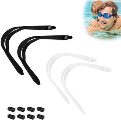 Pack of 4 Snorkel Headband - Diving Mask Strap - Thickened Silicone - Adjustable Buckle - Voor Duiken, Zwemmen, Snorkelen