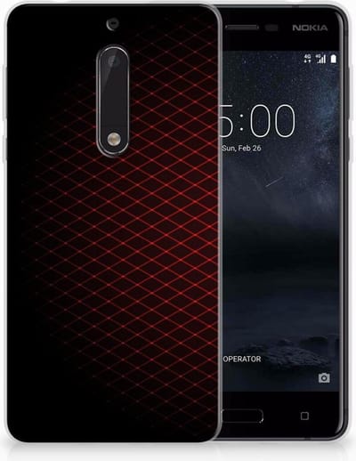 Nokia 5 TPU bumper Geruit Rood