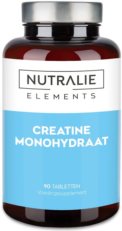 Nutralie Creatine Monohydraat - 90 Tabletten - Energie & Spieropbouw Supplementen - Mannen en Vrouwen - 6000mg Creatine Monohydraat - Ondersteuning Sporten