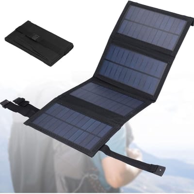 MMP® Draagbaar Zonnepaneel - Solar Charger - Opvouwbaar Zonnepaneel - 20w - 20x15x4cm - Zwart