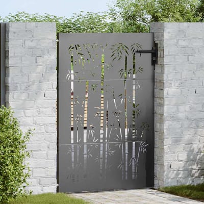 vidaXL - Tuinpoort - 85 - x - 125 - cm - Poedercoated - staal - Zwart - Vergrendelbaar