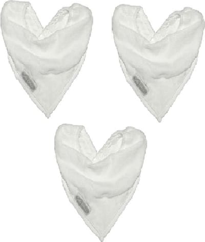 Silly Billyz Towel Bandana Bibs White 3 Stuks