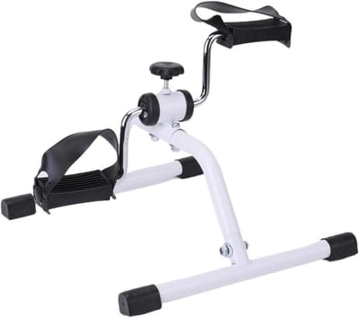 Mini Hometrainer - Pedaal Trainer - Thuis Fitness - Dubbel Gebruik - 1 kg - Wit