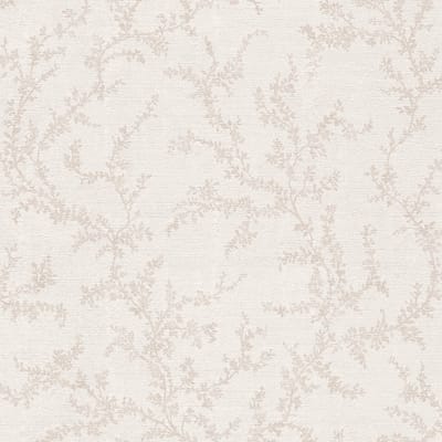 Natuur behang Profhome 790902-GU vliesbehang hardvinyl warmdruk in reliëf licht gestructureerd met bloemmotief mat crème grijsbeige crèmewit 5,33 m2