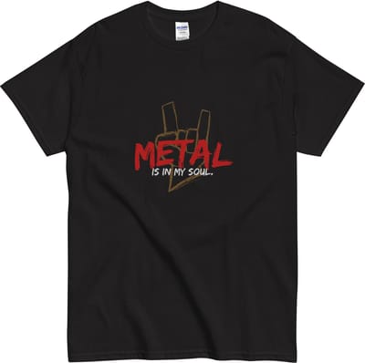 T Shirt voor Metal Fans - Vrouwen en Mannen - Rockhand en Quote - Zwart - M