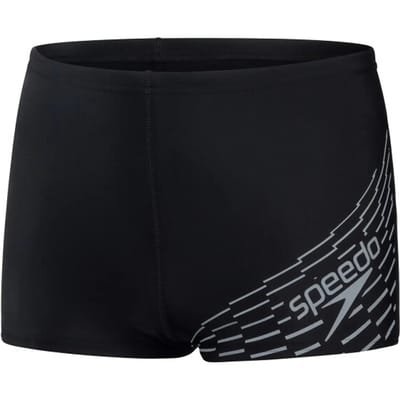 Speedo Medley Logo Aquashort Jongens Sportzwembroek - Zwart/Grijs