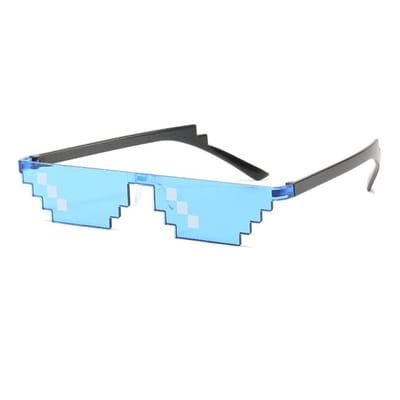 Freaky Glasses - Thug Life bril - Festivalbril - 6 Pixels - Deal with it - Feest - Meme - Glasses - Blauw