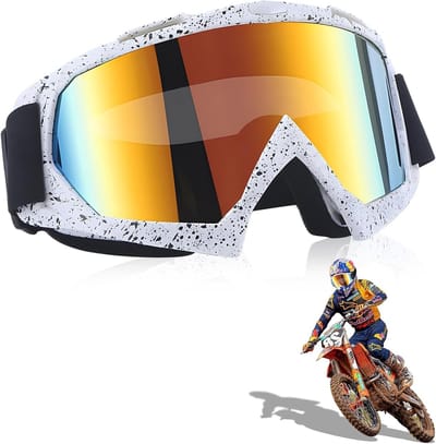 Motorrijders Goggles voor Motocross, Winddicht en Stofdicht, Anti-Fog UV Bescherming voor Fietsen en Skiën voor Volwassenen en Tieners
