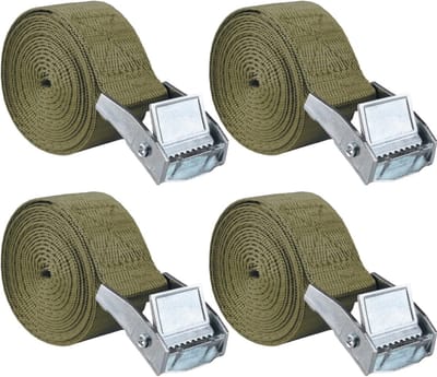 Ratcheting Tie Down Straps in Legergroen van 3m voor Veilig Transport en Bevestiging van Lasten