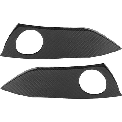 2 stuks Koolstofvezel Waarschuwingslicht Schakelaar Paneel Trim Frame Past voor Toyota RAV4 20062012 black