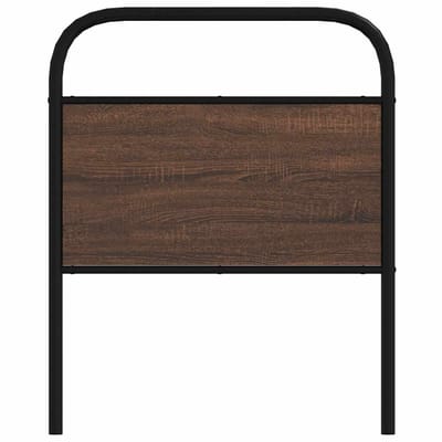 vidaXL - Vervangend - hoofdbord - 80 - cm - bewerkt - hout - en - staal - bruin - eikenkleurig