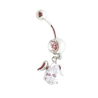 Aramat Jewels | Navelpiercings | Chirurgisch Stalen navelpiercing vleugel design | | | |10mm | Staal | Volwassenen | Verkleurd niet