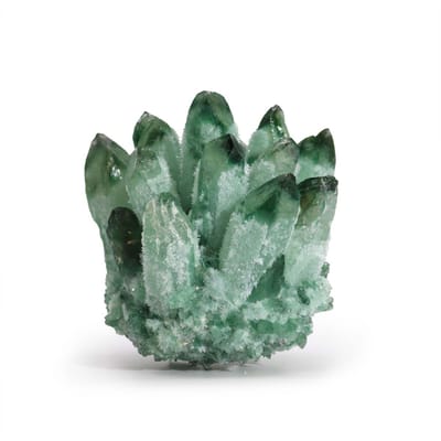 Ancient Wisdom - Edelsteen - Groene spookkwarts cluster 250-300 gram 8 cm multicolor - kwarts, mineralen, kristallen, natuur, edelstenen