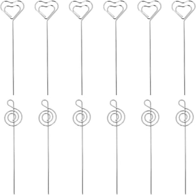 12 Stuks Zilveren Notenhouder, Creatieve Kaartenhouder voor Bureau, Decoratie voor Thuis en Kantoor, Geschikt voor Cadeaus en Feestjes