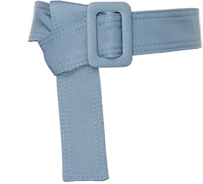 KZQ Dames trenchcoat met riem, blauw; jas/vest in punkstijl; verwisselbare schouderbanden; ook geschikt voor heren.