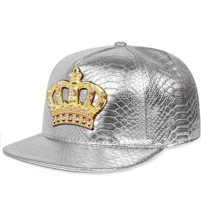 Unisex Diamanten Kroon Label Hip-Hop Hoeden Lente Herfst Buiten Verstelbaar Casual Baseball Caps Trucker Caps Zonbescherming Hoed gray