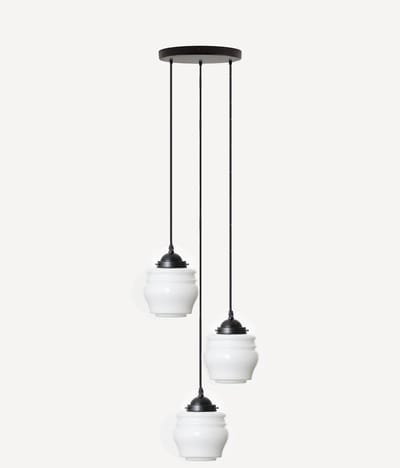 3 lichts hanglamp bloemknop - Art Deco Trade