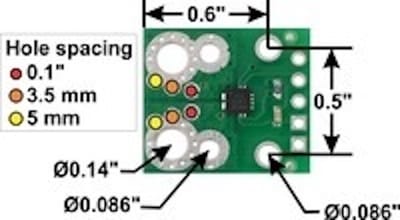 ACS711EX Current Sensor Carrier -15.5A to +15.5A Pololu 2452
