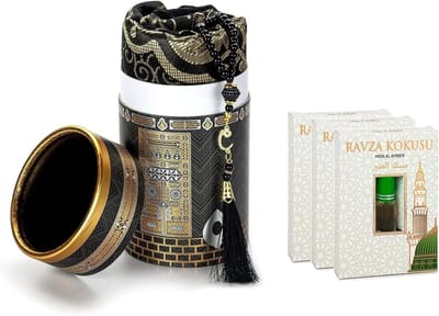 Moslim gebedstapijt set - Gebedsmat met kralen - Spirituele beleving thuis - Luxe geschenkverpakking cilinder