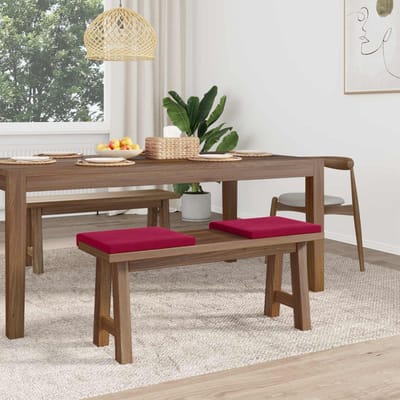 vidaXL - Bankkussen - 2 - st - fluweel - Wijnrood - Diepte - 35 - cm