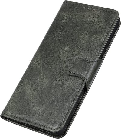 Zakelijke Book Case Telefoonhoesje Geschikt voor de iPhone 12 Pro Max - Portemonnee Hoesje - Pasjeshouder Wallet Case - Donker Groen