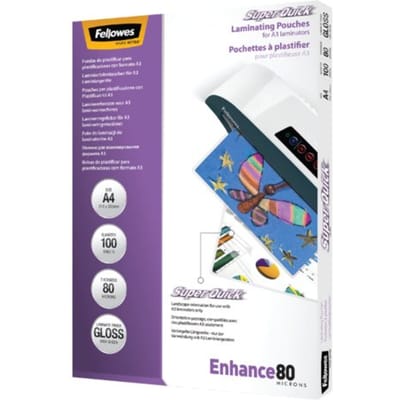 Lamineerhoes fellowes a4 superquick 2x80micron 100 Stuks