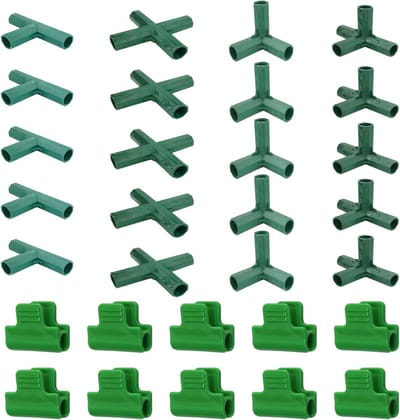 Broeikasverbinders Klemmen - Kassen Onderdelen - Tuinieren Kassen - Duurzaam PP-kunststof - 11mm Binnendiameter - groen