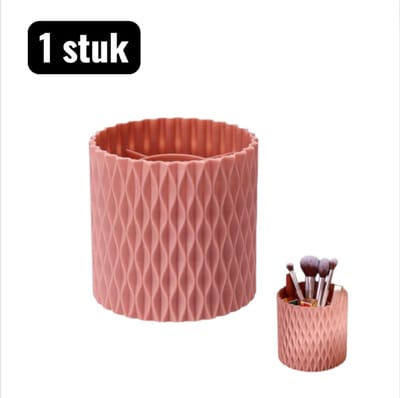 1 stuk - Kwastenhouder - Make-up organizers - Pennenbakjes - 360° Draaibare Make-up Kwastenhouder – Multifunctionele Organizer voor Penselen, Lippenstiften en Potloden – Voor Badkamer en Slaapkamer - Roze