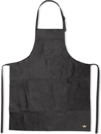 Dutchdeluxes - Leer - Barbecueschort - BBQ - Hittebestendig - Handgemaakt - Zwart
