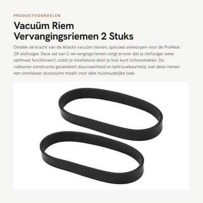 Dailygoods- Stofzuiger Riem - 2 Stuks - Rubber Vacuümband - Accessoire voor ProHeat 2X - Lange levensduur - Directe installatie