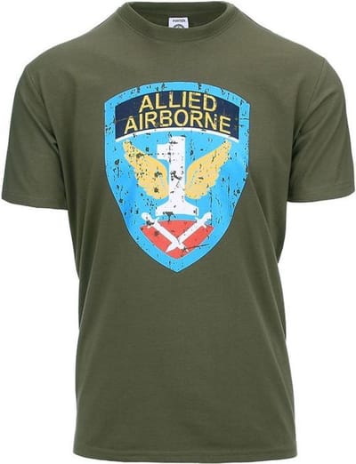 Fostex Garments - T-shirt Allied Airborne (kleur: Groen / maat: S)