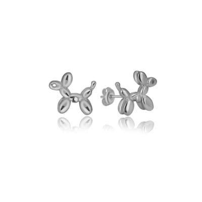 Luxe hondjes oorknoppen zilver (925 sterling)