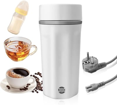 Draagbare Elektrische Waterkoker Beker 300W – Reis Waterverwarmer – Mini Verwarmingsbeker voor Kantoor en Reizen Wit EU 220V