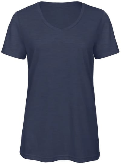 V Triblend/women T-Shirt - Heather Navy - XS