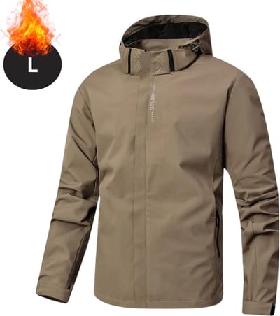 Bovista Windjas Voor Heren - Parka - Lente & Herfst - Jas - Volwassen - Windjack - Windbreaker - Outdoor - Kaki - Maat L