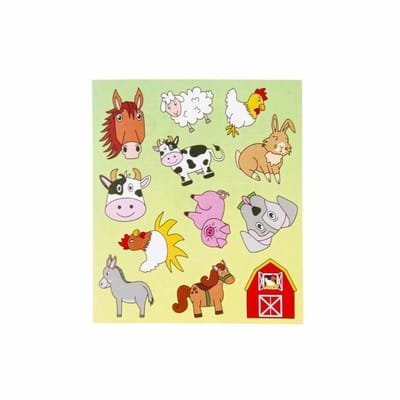 STICKERVELLETJES BOERDERIJ 12 STUKS - STICKERTJES BOERDERIJ FARMHOUSE - LG - 12 VEL
